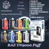 Authentic RAZ TN9000 Puff Disposable E Cigarettes 650mAh Rechargeab Battery 19 Flavors 5% 12ml Prefilled 9k Puffs Vape Pen