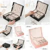 Schmuckschatullen Boxen Mode Pu Große Kapazität Jewlery Display Ohrring Halter Geschenkverpackung Veet Schmuck Organizer Moderne Schmuck St Dhsqt