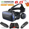 Enheter Original VR Shinecon 6.0 Headset Version Virtual Reality Glasses 3D Glasse Headset Helmets Smartphone Full Package + Controller