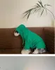 Hoodies moda com capuz para cães roupas cães de algodão de estimação para cães roupas de cachorro fantasia francesa bulldog fofo outono inverno green menino colar