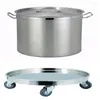 Dinnerware Castor Mobile Vehicle Tool Cart Four Wheeled Small Stainless Steel Turnover Insulation Bucket Soup Base