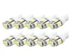 50pcs T10 Cunha 5SMD 5050 lâmpadas LED Xenon 192 168 194 W5W 2825 158 White8342630