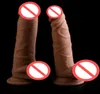 2 tamanho Super Realista Ventosa Vibrador Masculino Artificial GenitalAdult Sex Toys Para Mulher Real Sensação Suave Dildos7674497