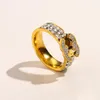 Anel de designer 18k anéis de casamento de ouro círculo feminino amor anel de diamante presente luxo moda jóias casal família acessórios festa aniversário multi tamanho com caixa