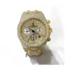 Hip Hop Real Diamond Watch Round Cut All Diake Dostosuj Naturalny Diamond Micro Pave Ustawienie Zegarek za niską cenę