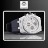 Fabrieks directe prijs van VVS Clarity Moissanite Diamond Studded Modieus analoog hiphop aangepast horloge beschikbaar voor bulkkopers