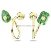 Bracelet Necklace Sets 2023 Original Florere Earrings For Women Luxury Fine Jewelry Flower Mesmera Zircon Crystal With Logo Drop De Dhvqi