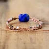 Charm Bracelets Lapis Lazuli Stone Wrap Femme Rhodonite String Braided Cute Friendship Bracelet Bangle Bohemian Jewellery