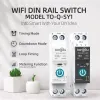 Kontroluje Tuya Wi -Fi Smart Circuit Breaker Procering 1p 63A DIN Rail for Smart Home Wireless Pilot Smart Switch według App Tongou