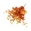 Decorative Flowers Artificial Leaves Branches Fall Faux Stems For Thanksgiving Halloween Wedding Dining Table Winter Decorations Home