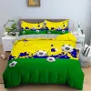 Uppsättningar 3D fotbollsbäddsuppsättningar Soccer Däcke Cover Pudowcase Comporter Bedding Set Kids Adult Single Twin Full Queen King Szie Bed Set Set