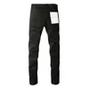 Jeans Masculino Roxo Marca American High Street Preto Plissado Basicl2jp