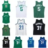 Camisetas de baloncesto cosidas Kevin Garnett # 21 # 5 1995-96 97-98 03-04 07-08 Malla Hardwoods camiseta retro clásica Hombres Mujeres Jóvenes S-6XL