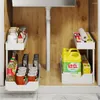 Kitchen Storage Drawable Drawer Basket Convenient Rust-proof Time-saving Installation Waterproof Saving Space Household Accessories Sorting