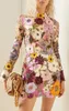 Casual Dresses Elegant Party Dress for Women Spring Summer Floral Embroidery Backless Long Sleeve Mini Lady Vestido