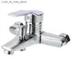 Bathroom Sink Faucets Chromium zinc alloy bathroom basin mixer faucet sink faucet wall mounted hot water mixer high-quality faucet Q240301