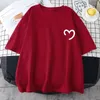 Dames T-shirts Plus Size 6XL 150KG Zomer Katoen Grote Vrouwen Tops Hearted Gedrukte T-shirts O Hals Korte mouw Casual Los T-shirt