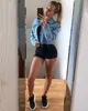 Women's Jackets Jackets Ripped Short Bomber Denim Y2k Fringed Coats Streetwear Distressed Jeans Plus Size 240301