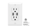 AIAWISS AWUS004 Smart Dual USB Charger Outlet 24A12W UltraHighSpeed2 Receptacles 15A125V USB Wall ScoketWhite Black7766196