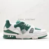 Designer Sneaker Virgil Trainer Casual Shoes Calfskin Leather White Green Red Blue Let Ely Purse 1.25 02