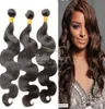 BellaHair Human Hair Dyeable Bleachable 9A Bundles Peruvian Weave Extensions Natural Black Color Double Weft 34PCS Body Wave4551047