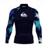 Uomo Nuoto Surf Maglietta Spiaggia Protezione UV Costumi da bagno Rash Guard Manica lunga Muta da sub Rashguard Top 240219