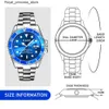 Inne zegarki Pladen Nowe mężczyźni Top Luksusowa marka Big Dial Blue Sport Es Chronograph Quartz Clock Automatyczna data nurkowania Relogio Masculino Q240301