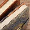 A5 Vintage PU Notebook Lösenord Notepad Privacy Bullet Log Record Secret Office Stationery Leather Diary School Supplies 240223