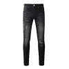 Amirs jeans moda reta roxo marca novo estiramento real dos homens robin rock revival cristal rebite denim calças de grife 929534