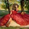 Party Dresses MULONG Red For Quinceanera Elegant Off The Shoulder Applique Lace A Line Vestidos De 15 Anos Evening 2024