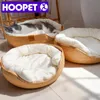 Hoopet Four Seasons Pet Bed Kennel For Cat Puppy Dog Beds Soffa Handmade Bambu Weaving Cat Cozy Nest Pet Accessories 240222