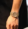 Homens e mulheres personalizados relógios diamantes gelados de luxo movimentos automáticos moda bling discagem bandeira band vvs Moissanite Watch