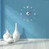 Wandklokken 3D DIY Klok Modern Acryl Arabisch Cijfer Voor Thuis Woonkamer Slaapkamer Decoratie-Zilver (niet inbegrepen)