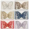 50pcs Butterfly Laser Cut Wedding Invitation Card Covers Party Postcard Business Greeting Card Engagement Wedding Decoration 240301