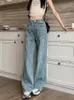 Jeans pour femmes Circyy Y2K pour femmes pantalons en denim taille haute bleu jambe large pantalon streetwear mode vintage droit 2024