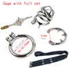 Stainless Stee Chastity Cage for Men Steel Chastity Devices Cock Cage Male Chastity Belts Penis Cage barbed ring Sex Toy for Men (3 Rings), Lock and 2 Keys Included.