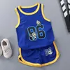 Conjuntos de roupas moda garoto menino menina basquete futebol outfit impresso top calça curta duas peças criança infantil roupas de bebê conjunto verão