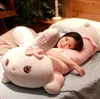 Kawaii macio rosa coelho brinquedo de pelúcia gigante recheado dos desenhos animados coelho boneca brinquedos travesseiros de dormir para a decoração do presente da menina 90cm 115cm 145cm3799865