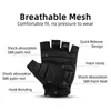 ROCKBROS Cycling Gloves Half Finger Shockproof Wear Resistant Breathable MTB Road Bicycle Gloves Men Women Sports Bike Equipment 240229