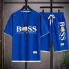 Mens Tracksuits Set Jogger Sweatshirts Shorts Passar Män kvinnor Korta byxor T-shirt Pullover Man Casual