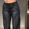 2023 Nowy projektant dżinsów styl prosta noga luźna wiosna i jesienne dżinsy damskie damskie odchudzone i opadające szerokie nogi mop spodnie loewee dżins6g9j