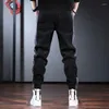 Pantalons pour hommes Corduroy Hommes 2024 Mode Crayon à rayures latérales Automne Streetwear Casual Sport Brown Taille élastique Joggers Pantalon