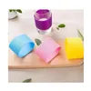 Wine Glasses 5 Pcs Silicone Glass Mugs Protective Sleeve Anti-skid Heat Resistant Cover For Bottle Mug (Random Color)