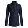 Trench da uomo Cappotto Plus Size Uomo Slim-Fit di media lunghezza Abbigliamento maschile Giacche