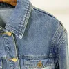 Damenjacken Stilvolle Designer-Kurzjacken aus Denim mit Fransen 240301