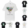 2024 CASABLANCAS T SHIRT Män Kvinnor Designer T-shirts Tees Apparel Topps Mans Casual Chest Letter Shirt Luxury Clothing Street Shorts Sleeve Clothes Tshirts Size S-2XL