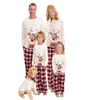 Nouveau-né bébé noël dessin animé pyjamas Plaid famille correspondant barboteuse combinaison enfants 039s tenue parent-enfant pijama8927194