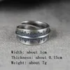 BALMORA 100% 925 Silver Indian Totem Engraved Ring For Women Girl Lover Retro Punk Open Hairpin Ring Statement Ring Jewelry Gift 240220