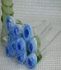 50st Roses Artificial Blue Silk Flower Wedding Bridal Bouquet Home Decoration 23quot8725306