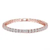 Fashioh hip hop cz tennis bracelet White Cubic zircon beads men bangle chains strand bracelets for women pulseiras bijoux silver crystal bracelets